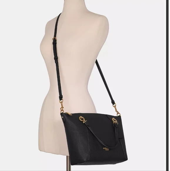 NWT Coach Kacey Satchel Black - Picture 4 of 5